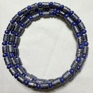 Elegant Silver and Purple Beaded Bracelet